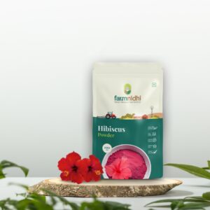 Farmnidhi Hibiscus Powder for Hair & Skin Care, Natural Hibiscus Flower Powder Promotes Hair Growth, Adds Shine & Rejuvenates Skin ideal for Hair & Skin Care Routine