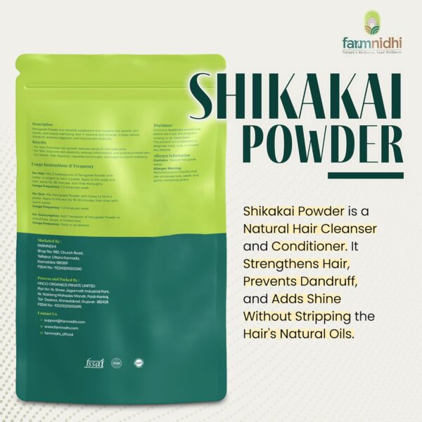 Farmnidhi Shikakai Powder For Hair & Skin Care - Image 2