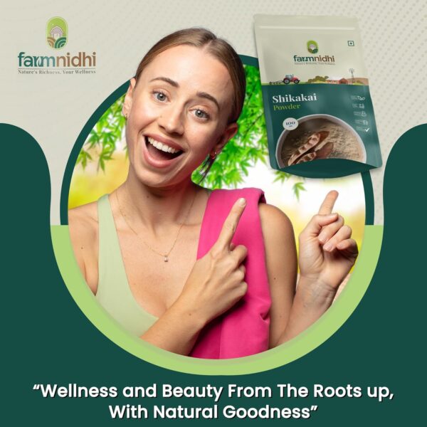 Farmnidhi Shikakai Powder For Hair & Skin Care - Image 3